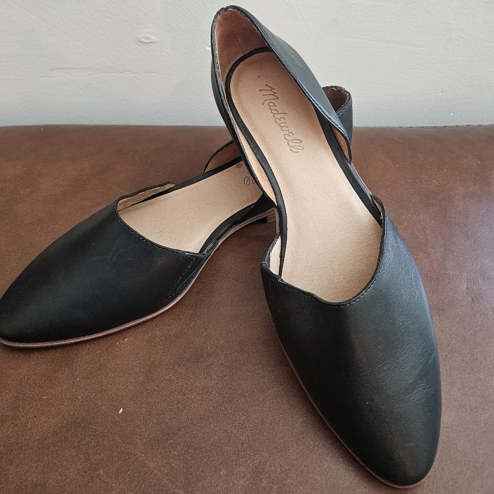 Madewell Marisa D'orsay Flats ,Black, Size 8.5